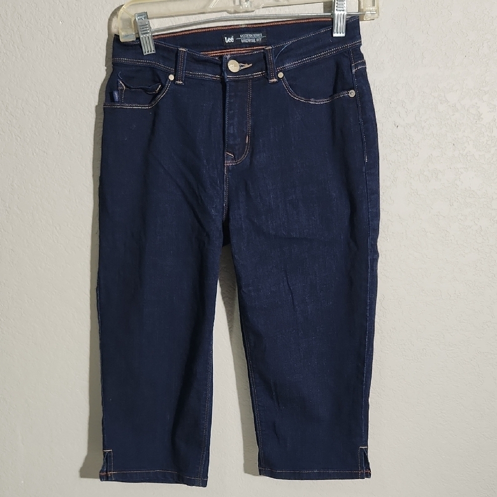 Lee Jean Capri Pants Modern Series Midrise Fit Women's Denim Size 26 Inches